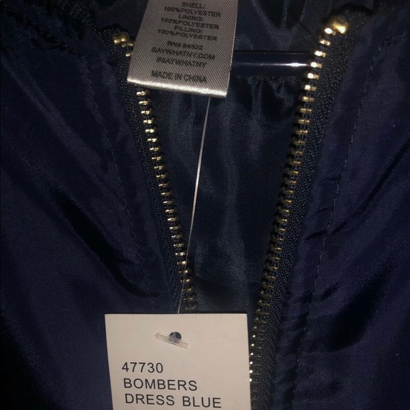 NEW! SAY WHAT Lightweight Bomber Jacket in Blue Junior L - Picture 6 of 6
